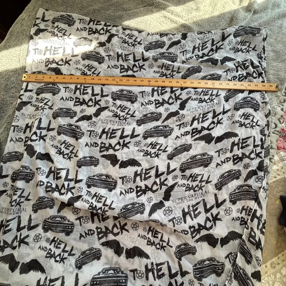 Supernatural Join the Hunt Large Scarf Wall Hanging To Hell and Back‎ 18997x
